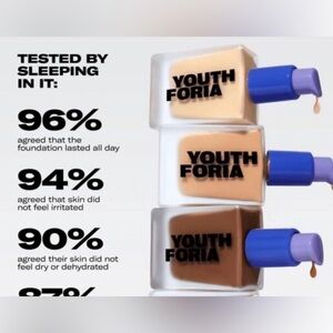 Youth Foria Foundation in Light Medium/Medium/Medium Deep BNIB
